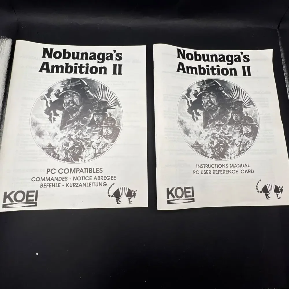 Nobunaga’s Ambition II PC Big Box IBM MS-DOS 1991 Infogrames Complete 3.5 2 Disk